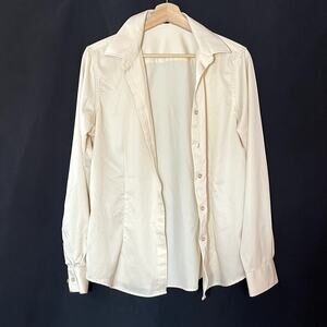 J.VER italian butter yellow men's size M dress shirt elegant button down top